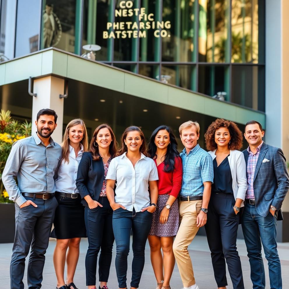 Defaiflo Lotteries team gathered outside the Brisbane office