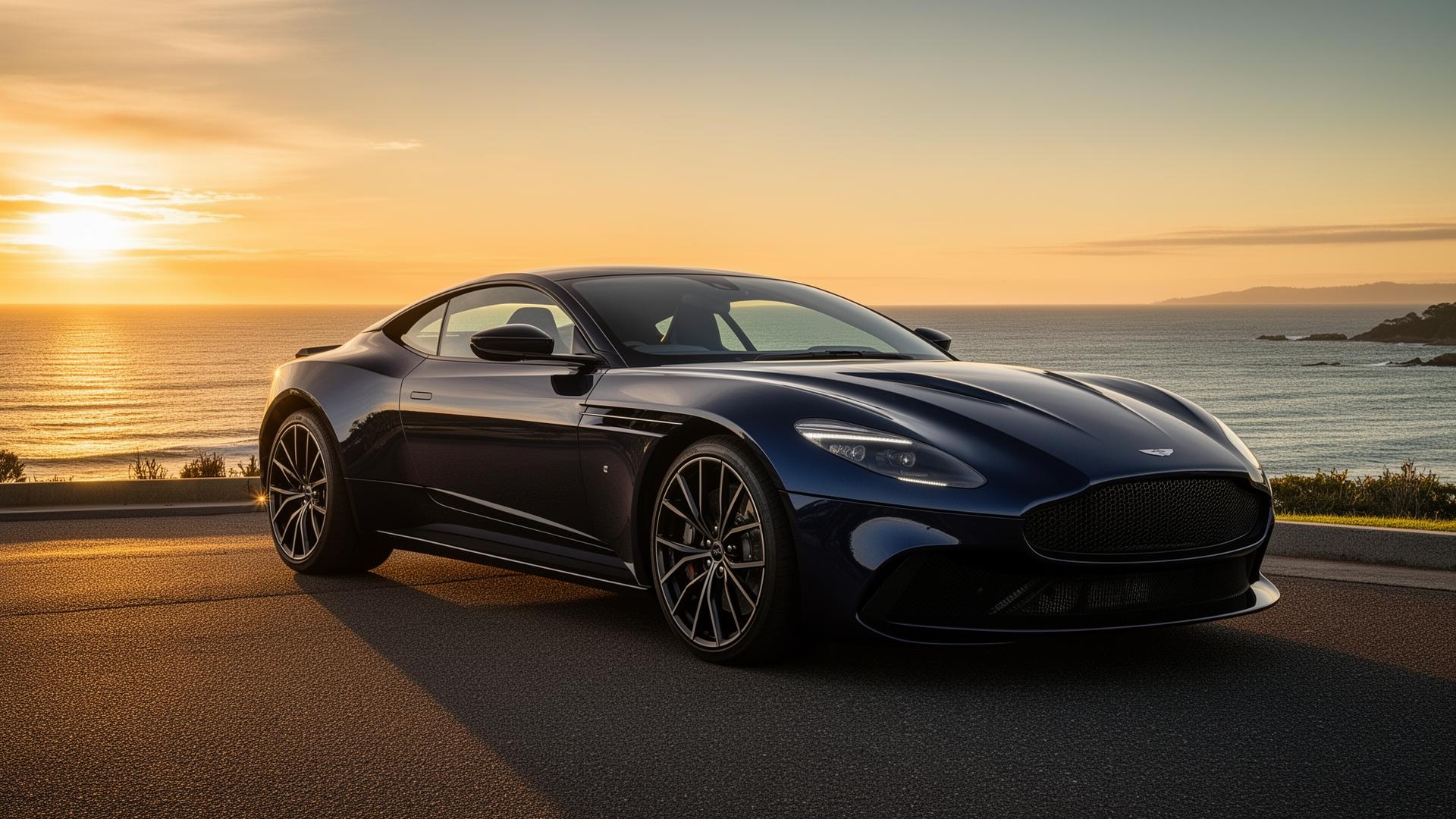 Coastal GT sport tourer parked at a coastal lookout at sunset