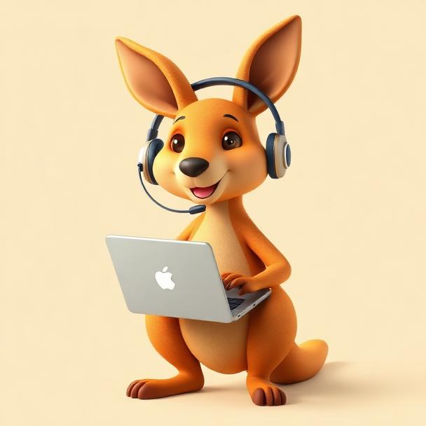 Friendly support mascot illustration