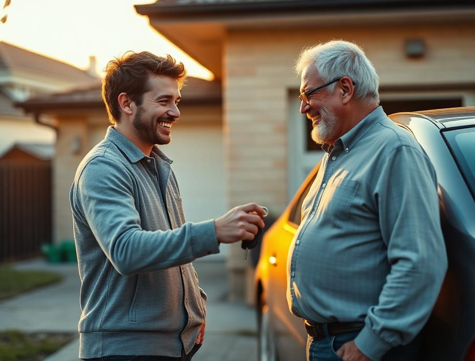 Tom unlocking the Coastal GT in a garage